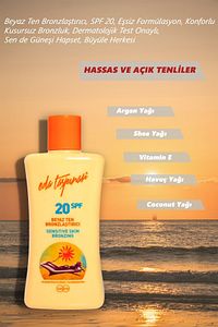 Beyaz Ten Bronzlaştırıcı Spf 20 Krem (losyon) - 200 Ml ürün fotoğrafı