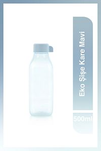 Eco Şişe Suluk Ve Matara Mavi Kare 500ml ürün fotoğrafı