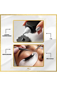 Ipek Kirpik Yapıştırıcı 7 ml Siyah Hipoalerjenik ( 1 Saniye Kuruma Süresi) ürün fotoğrafı