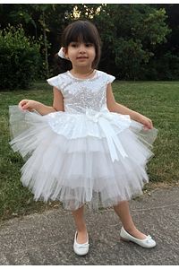 beyaz pullu,doğum günü,abiye,tütü kız çoçuk elbisesi ürün fotoğrafı