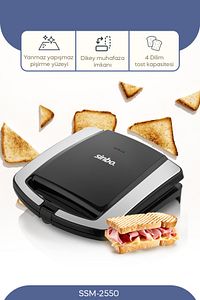 Ssm-2550 4 Dilim Tost Makinesi ürün fotoğrafı