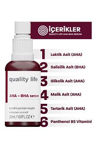 Aha Bha Serum Canlandırıcı Cilt Tonu Eşitleyici Kırmızı Peeling  Glikolik Salisilik Asit Cilt Serumu ürün fotoğrafı