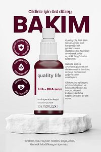 Aha Bha Serum Canlandırıcı Cilt Tonu Eşitleyici Kırmızı Peeling  Glikolik Salisilik Asit Cilt Serumu ürün fotoğrafı