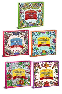 Mandala Boyama Kitabı Seti Büyükler için 5'li Set ürün fotoğrafı