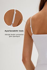 Kadın 2'li Ekonomik Paket Ten 1204 Ince Askılı Basic Pamuklu Atlet Set ürün fotoğrafı