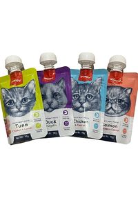 Tasty Meat Paste Taze Sıvı Kedi Ödül Maması Kedi Ödül Maması 4x90gr ürün fotoğrafı