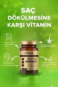 Biotin 5000 Mcg - Saç Ve Tırnak Vitamini Gıda Takviyesi ürün fotoğrafı