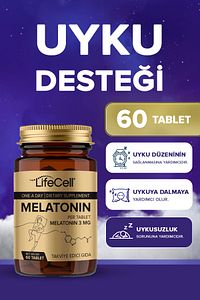 Melatonin 3 Mg - 60 Tablet Kaliteli Ve Derin Uyku Için Doğal Gıda Takviyesi ürün fotoğrafı