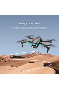 S98 Wıfı 1080p Hd Çift Kameralı Işıklı 2 Batarya Ile 30dk Uçuş Süresi Taşıma Çantalı Mini Drone ürün fotoğrafı