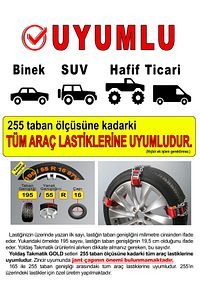 Takmatik 8 Li Gold Set Pratik Kar Zinciri 1 Yıl Garantili Takmatik Zincir Eldiven Hediyeli ürün fotoğrafı
