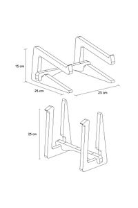 Laptop Standı – 13” – 14” Boyutlarındaki Laptoplar Ile Uyumlu – Notebook Standı - Ahşap - Wls4 ürün fotoğrafı