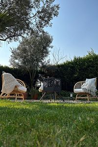 Bahçe Şöminesi Ateş Çukuru 60 Litre Büyük Boy Şömine Bahçe Sobası Balkon Isıtma Fire Pit ürün fotoğrafı