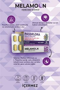 Magnezyum Ve 5-htp Ile Güçlendirilmiş Passiflora (pasiflora) Strese Ve Uykuya Yardımcı 30 Kapsül ürün fotoğrafı