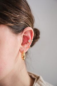 2'li Gold Renk Kuzey Yıldızı Earcuff ürün fotoğrafı
