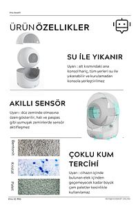 Eva-s2 Pro Büyük Hacimli Akıllı Otomatik Kedi Tuvaleti ürün fotoğrafı
