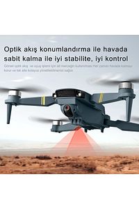 E58yeni Fırçasız Motor Hd 720p Çift Kameralı 30dk Uçuş Süresi 2 Bataryalı Taşıma Çantalı Drone ürün fotoğrafı
