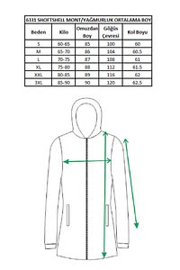 Siyah Çıkarılabilir Kapüşonlu 2 Cepli Su Ve Rüzgar Geçirmez Kadın Softshell Mont 6331 ürün fotoğrafı
