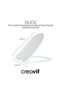 Terra Asma Klozet & Duck Termoplast Yavaş Kapanan Kapak Set ürün fotoğrafı
