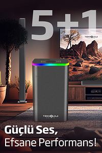 HP-TV04 5+1 Soundbar Ev Sinema Sistemi Stereo Hd Ses Kalitesi Rgb Kablolu 45W AMFİ 15WX5 SOUNDBAR ürün fotoğrafı