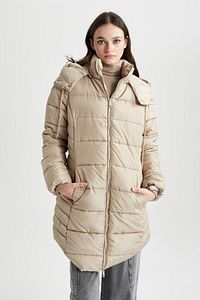 Puffer Şişme Uzun Mont Parka Su Itici Regular Kalıp Çıkarılabilir Kapüşonlu A1315ax23wn ürün fotoğrafı