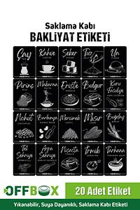 12 Adet 24 Parça 2 Litre Dikdörtgen Erzak Bakliyat Saklama Kabı Seti 20 Etiket Hediyeli ürün fotoğrafı