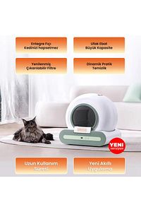 Ti 65l Wifi Otomatik Akıllı Kedi Tuvaleti Yeni Versiyon ürün fotoğrafı