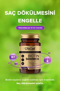 Biotin 5000 Mcg - Saç Ve Tırnak Vitamini Gıda Takviyesi ürün fotoğrafı