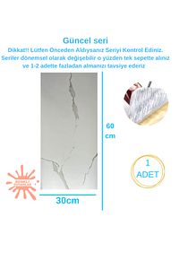 Bs1763 Shiny 30x60cm Mermer Desenli Yapışkanlı Seramik Desen Banyo Wc Kaplama Pvc Duvar Paneli ürün fotoğrafı