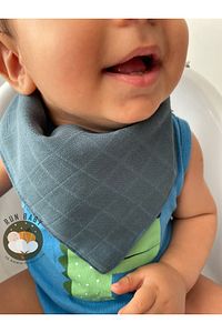 (6 Adet ) %100 Pamuk Müslin Kumaş Iki Çıtçıtlı Bebek Salya Önlük & Fular ürün fotoğrafı