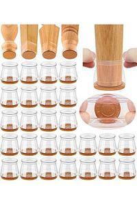 8 Adet (2 CM VE 2.8 CM) Füme Keçeli Silikon Masa Sandalye Pabuç Sandalye Kaydırmaz Zemin Koruyucu ürün fotoğrafı