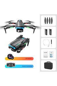 S98 Wıfı 1080p Hd Çift Kameralı Işıklı 2 Batarya Ile 30dk Uçuş Süresi Taşıma Çantalı Mini Drone ürün fotoğrafı