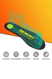 Q90 Memory Foam Spor Ayakkabı Iç Tabanlık,yumuşak Ortopedik Tabanı,rahat Tabanlık,erkek,kadın,siyah ürün fotoğrafı