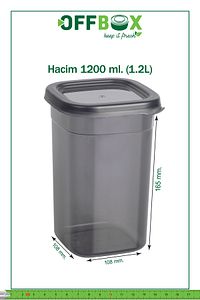 12 Adet 24 Parça 1,2 Litre Kare Erzak Bakliyat Saklama Kabı Seti Baharatlık 20 Adet Etiket Hediyeli ürün fotoğrafı