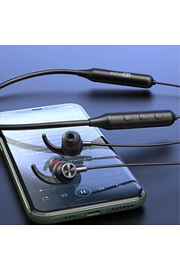 Es201 Boyun Bantlı Bluetooth 5.0 Kablosuz Mikrofonlu Kulak Içi Kulaklık Siyah ürün fotoğrafı