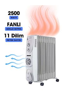 Süsler 11 Dilim Yağlı Radyatör ürün fotoğrafı