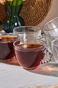 Boncukbağı 6'lı 200ml Cam Çay Fincanı- 14872 ürün fotoğrafı