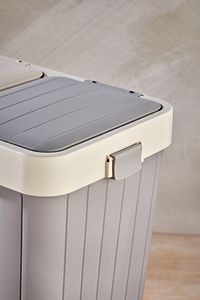 Iki Bölmeli Otomatik Kapak Kirli Çamaşır Sepeti ürün fotoğrafı