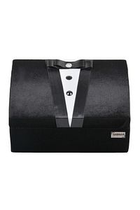 Damat Bohçası Nişan Bohçası Erkek Bakım Seti Sabmar Bombeli Damat Çeyiz Sandığı 2022054h Siyah ürün fotoğrafı