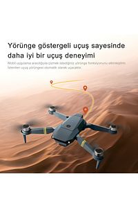 E58yeni Fırçasız Motor Hd 720p Çift Kameralı 30dk Uçuş Süresi 2 Bataryalı Taşıma Çantalı Drone ürün fotoğrafı