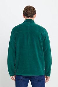 Erkek Yeşil Anti-pilling Tüylenme Yapmayan Standart Fit Dik Yaka Soğuk Geçirmez Polar Sweatshirt ürün fotoğrafı