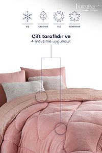 Tek Kişilik Lüx Pudra Wellsoft Yorgan Çift Taraflı 155x215 ürün fotoğrafı