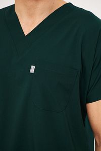 Avcı Yeşili Likralı Unisex Medikal Hemşire Ve Doktor Üniforması Scrubs Cerrahi Giyim Takım ürün fotoğrafı