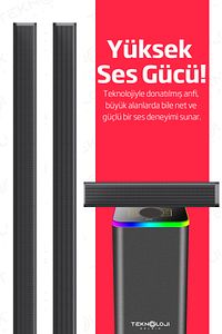 HP-TV04 5+1 Soundbar Ev Sinema Sistemi Stereo Hd Ses Kalitesi Rgb Kablolu 45W AMFİ 15WX5 SOUNDBAR ürün fotoğrafı
