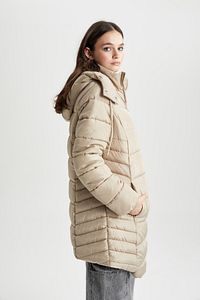 Puffer Şişme Uzun Mont Parka Su Itici Regular Kalıp Çıkarılabilir Kapüşonlu A1315ax23wn ürün fotoğrafı