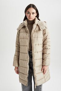 Puffer Şişme Uzun Mont Parka Su Itici Regular Kalıp Çıkarılabilir Kapüşonlu A1315ax23wn ürün fotoğrafı