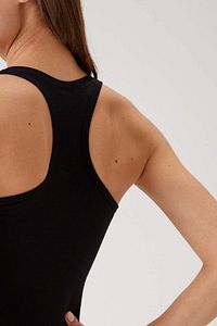 2'li Ekonomik Paket Siyah-beyaz 1008 Racerback - Sporcu Pamuklu Atlet ürün fotoğrafı