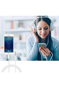 Iphone 7 8 X Max 11 12 Pro Uyumlu Lightning To Aux Kablo 1mt Araç Müzik Kulaklık Ses Aux Dönüştürücü ürün fotoğrafı