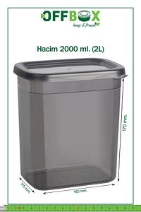 12 Adet 24 Parça 2 Litre Dikdörtgen Erzak Bakliyat Saklama Kabı Seti 20 Etiket Hediyeli ürün fotoğrafı