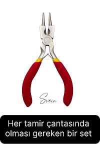 Premium Mini 4'lü Karga Burun Yan Keski Kıvırma Pense Seti Hobi Bijuteri Takı Yapım El Aleti Çelik ürün fotoğrafı