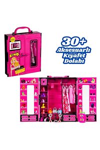 Beauty Aksesuarlı Gardırop - Barbie Dolap - Barbie Giysi Dolabı - Barbie Gardırop - Gardrop ürün fotoğrafı